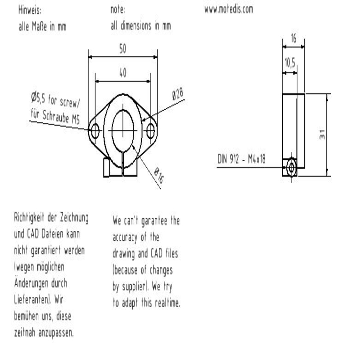 Supporto albero SHF16