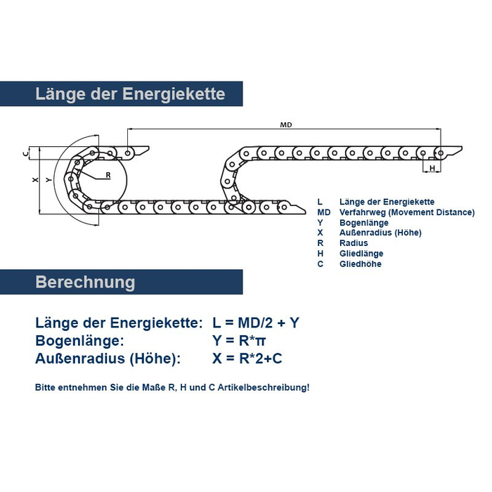 Chaîne porte-câbles CK 15 largeur 15mm, maillons au détail